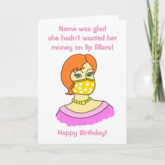 女性顔マおもしろいスクリップフィラー誕生日 カード Zazzle Co Jp