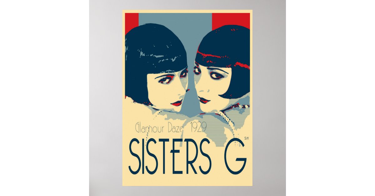 姉妹g 年代のファッションポスター ポスター Zazzle Co Jp