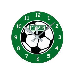 サッカー壁時計 Zazzle Co Jp