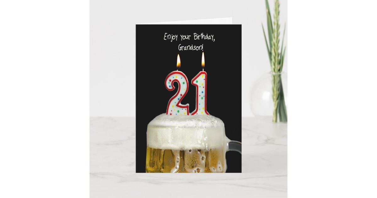 孫のための21歳の誕生日ビール カード Zazzle Co Jp 孫のための21歳の誕生日ビール カード Zazzle Co Jp