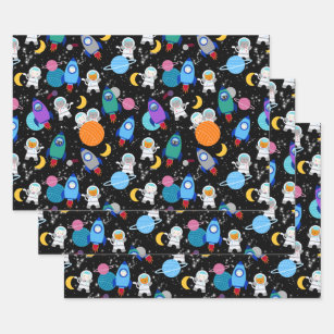 宇宙 猫ラッピングペーパー Zazzle Co Jp