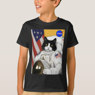 宇宙 猫tシャツ Tシャツデザイン Zazzle Co Jp