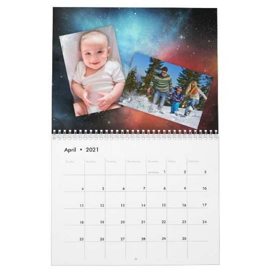 宇宙背景天空のカスタム写真 カレンダー Zazzle Co Jp