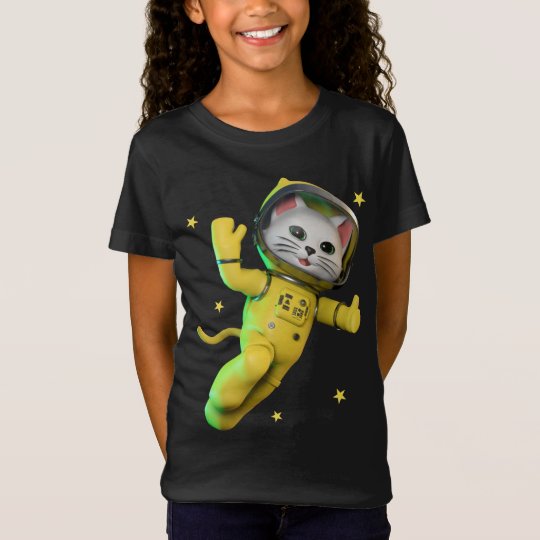 宇宙飛行士の猫 Tシャツ Zazzle Co Jp