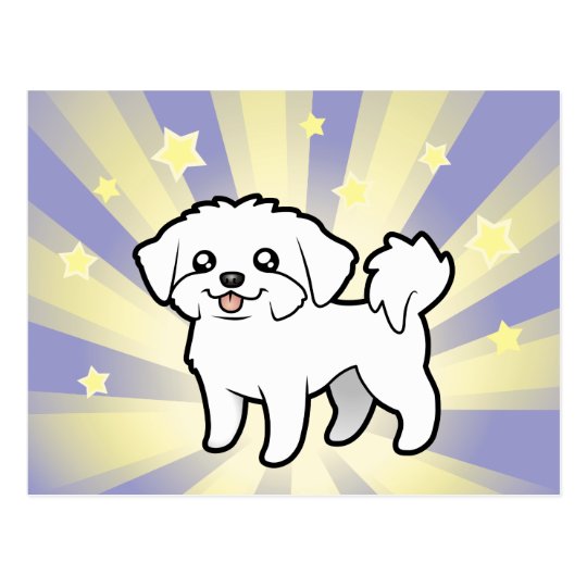 少し星のマルチーズ 切られる子犬 ポストカード Zazzle Co Jp