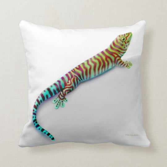 巨大な日のヤモリのトカゲの枕 クッション Zazzle Co Jp