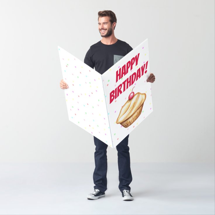 巨大カおもしろいップケーキハッピーバースデーカード カード Zazzle Co Jp 巨大カおもしろいップケーキハッピーバースデーカード カード Zazzle Co Jp