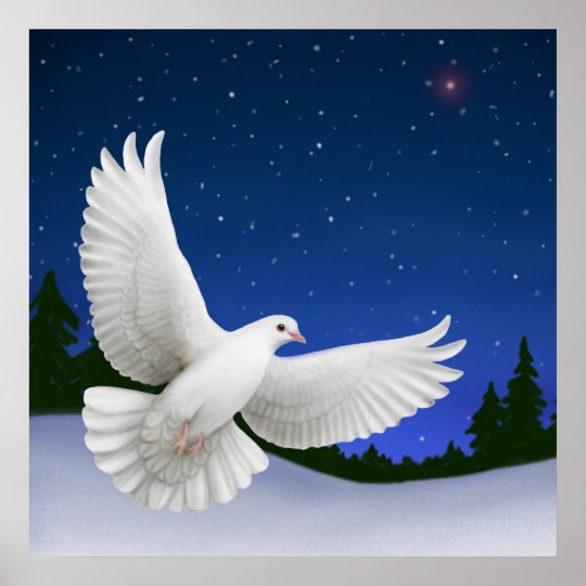 平和な夜鳩のプリント ポスター Zazzle Co Jp