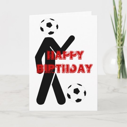幸せなサッカーの選手誕生日 カード Zazzle Co Jp