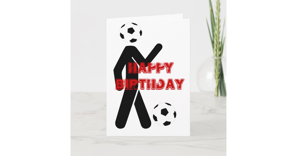 幸せなサッカーの選手誕生日 カード Zazzle Co Jp