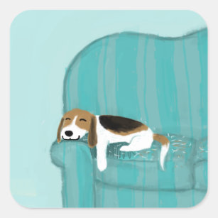 ビーグル 犬 動物 子犬シール Zazzle Co Jp