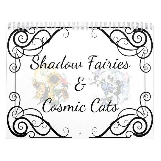 影の妖精および宇宙猫 カレンダー Zazzle Co Jp