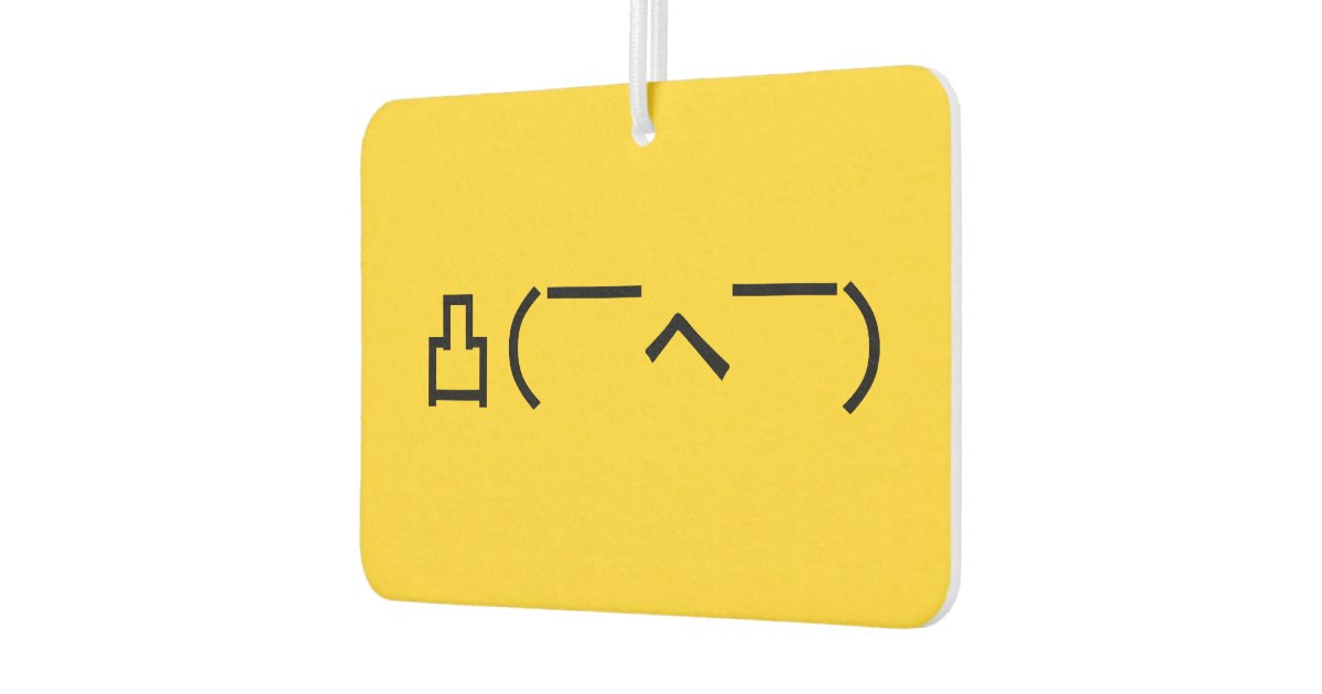 怒っている中指の顔文字の日本語kaomoji カーエアーフレッシュナー Zazzle Co Jp