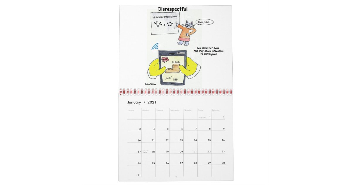 悪い科学者のカレンダー13年 カレンダー Zazzle Co Jp