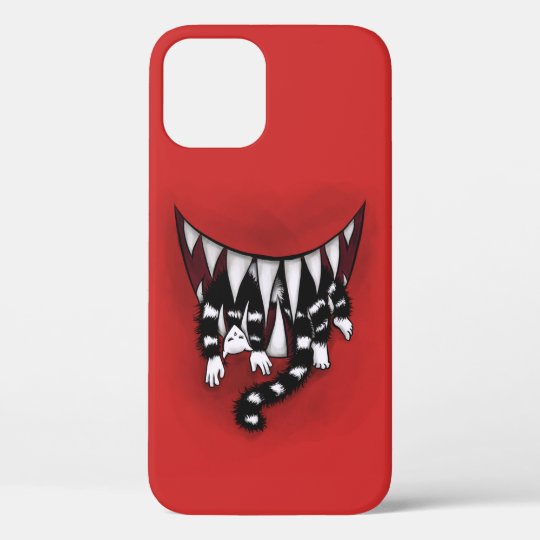 悪魔の化け物の口を刺す鋭い歯の食べ物猫の恐怖 Case Mate Iphoneケース Zazzle Co Jp