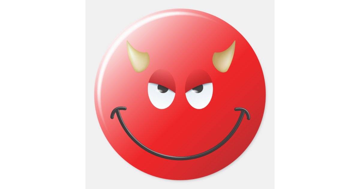 悪魔の顔 ラウンドシール Zazzle Co Jp 悪魔の顔 ラウンドシール Zazzle Co Jp