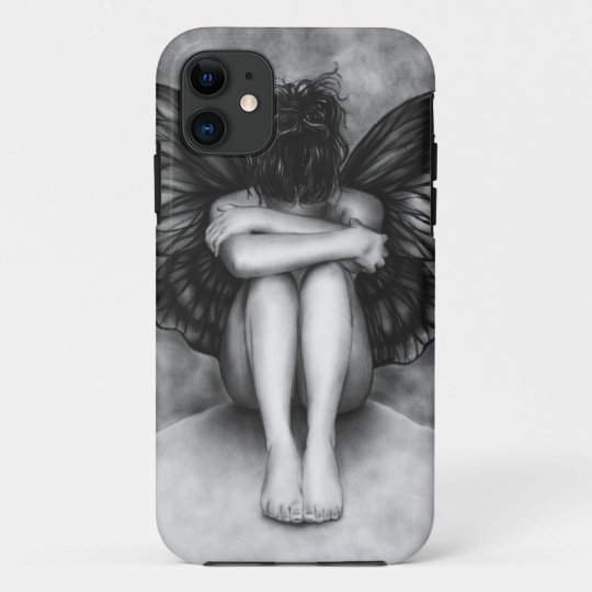 悲しい蝶女の子のiphoneの場合 Case Mate Iphoneケース Zazzle Co Jp