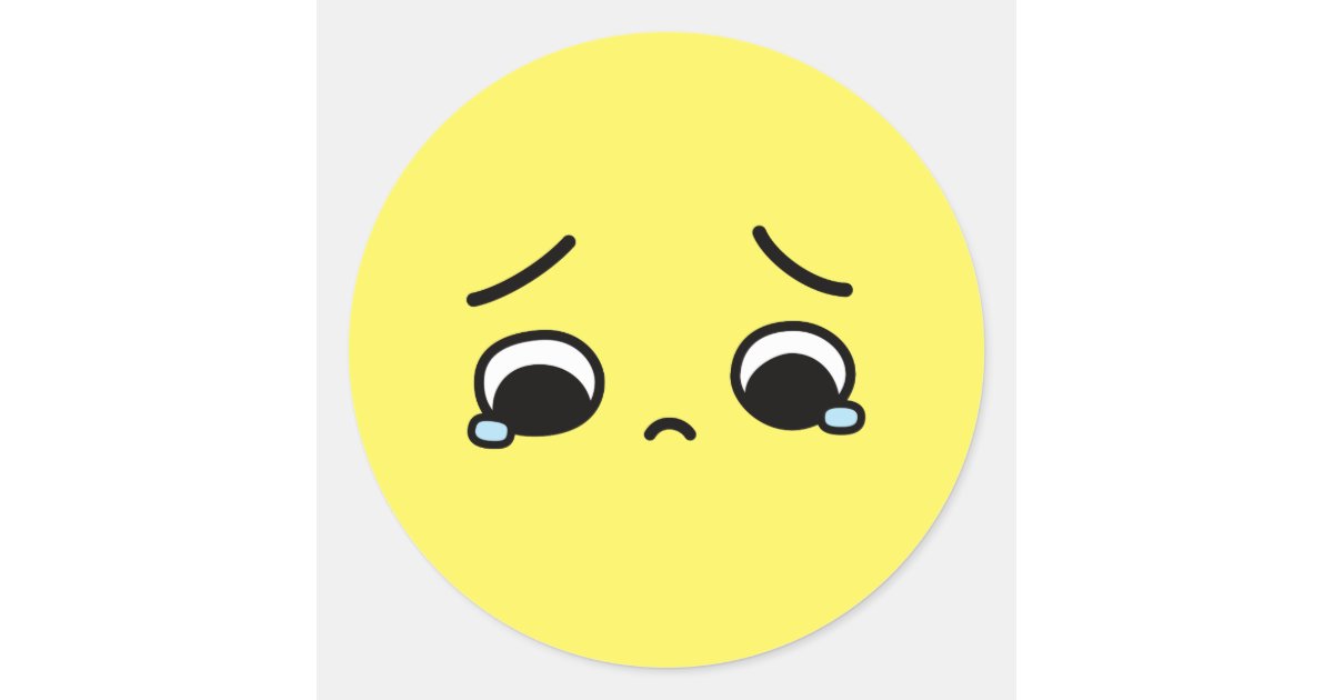 悲しい顔感じの下絵文字の黄色 ラウンドシール Zazzle Co Jp 悲しい顔感じの下絵文字の黄色 ラウンドシール Zazzle Co Jp
