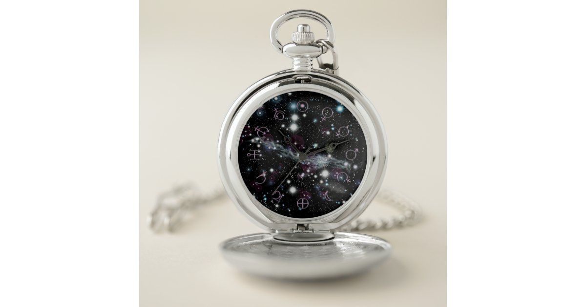 惑星のグリフの深宇宙の天文学の壊中時計 ポケットウォッチ Zazzle Co Jp
