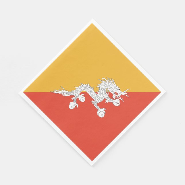 愛国的ブータン国旗 スタンダードランチョンナプキン