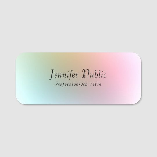 手書きスクリプトの文字エレガントテンプレート 名札 Zazzle Co Jp
