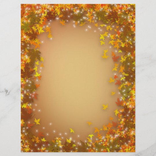 手紙のための秋の紅葉の背景 Zazzle Co Jp