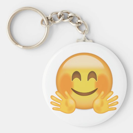 抱擁顔絵文字 キーホルダー Zazzle Co Jp