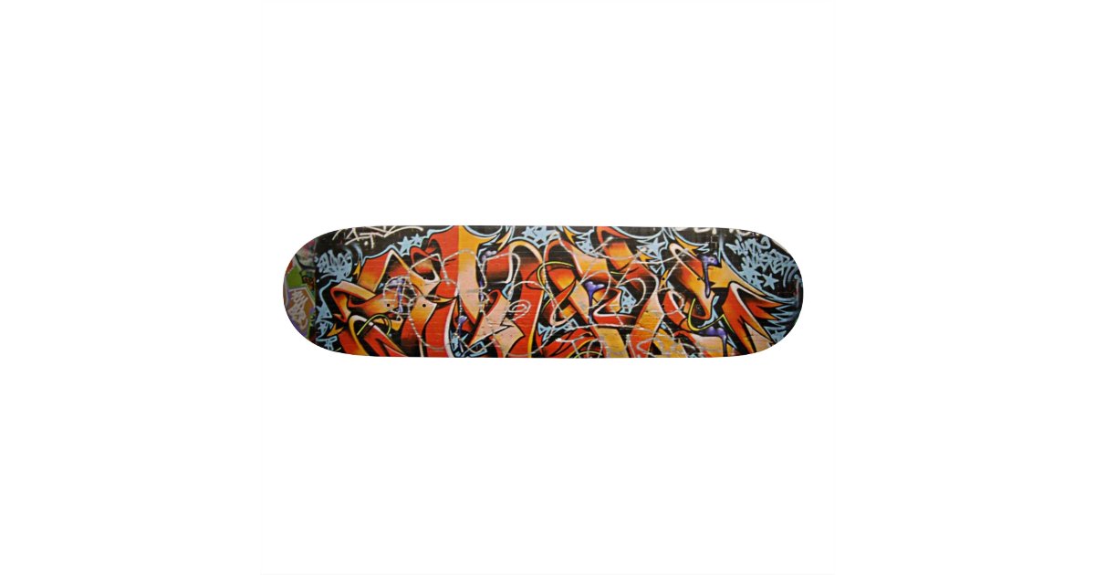 抽象的な落書きの壁のスケート板を実在して下さい スケートボード Zazzle Co Jp