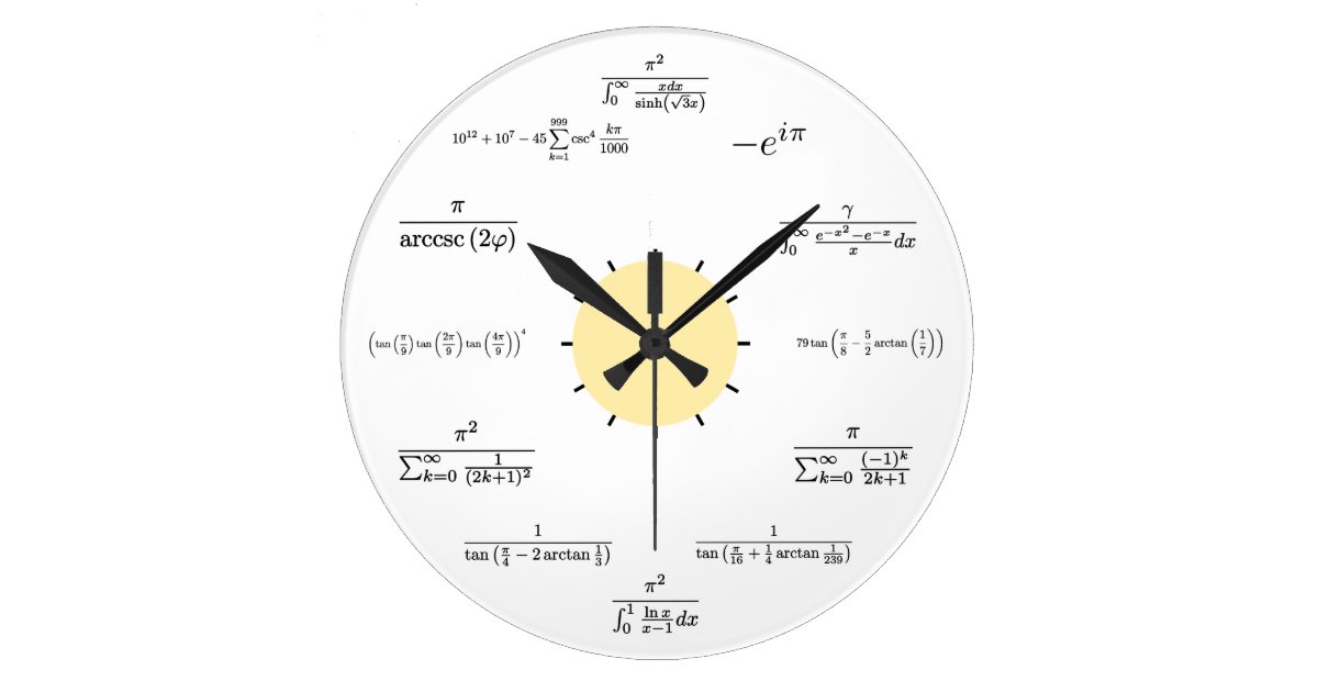 数学の柱時計 ラージ壁時計 Zazzle Co Jp