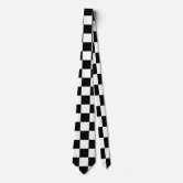 白黒チェック模様の旗 ネクタイ | Zazzle.co.jp