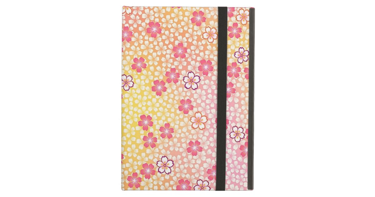 日本のな着物の織物 桜パターン Ipad Airケース Zazzle Co Jp