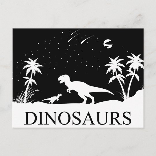 星の下の恐竜 ポストカード Zazzle Co Jp