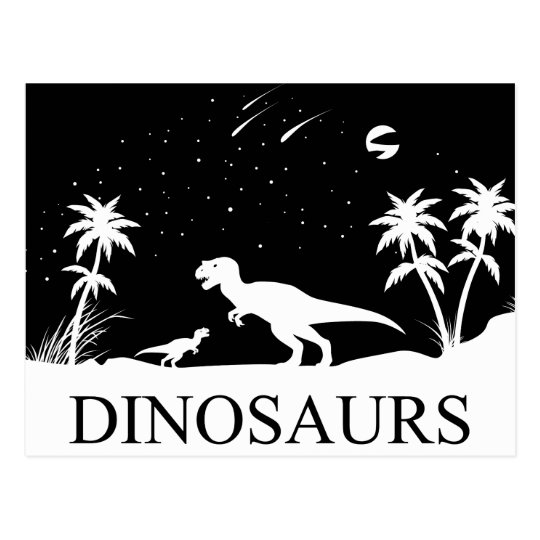星の下の恐竜 ポストカード Zazzle Co Jp