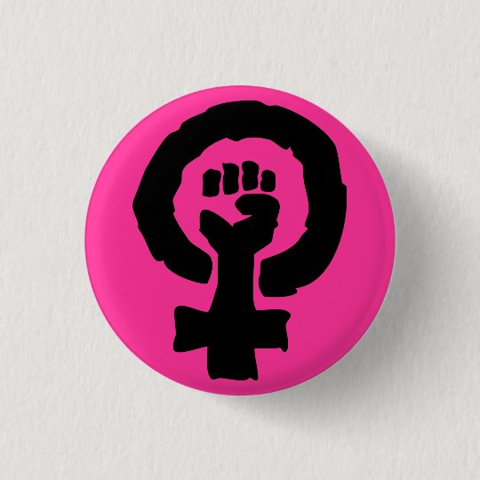 普遍的な女性の記号の団結手のショッキングピンク 缶バッジ Zazzle Co Jp 普遍的な女性の記号の団結手のショッキングピンク 缶バッジ Zazzle Co Jp