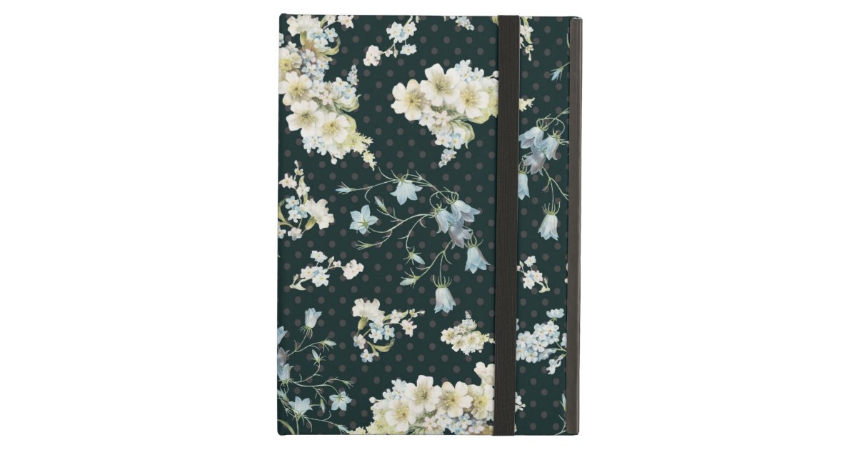 暗いヴィンテージの花の壁紙パターン Ipad Airケース Zazzle Co Jp