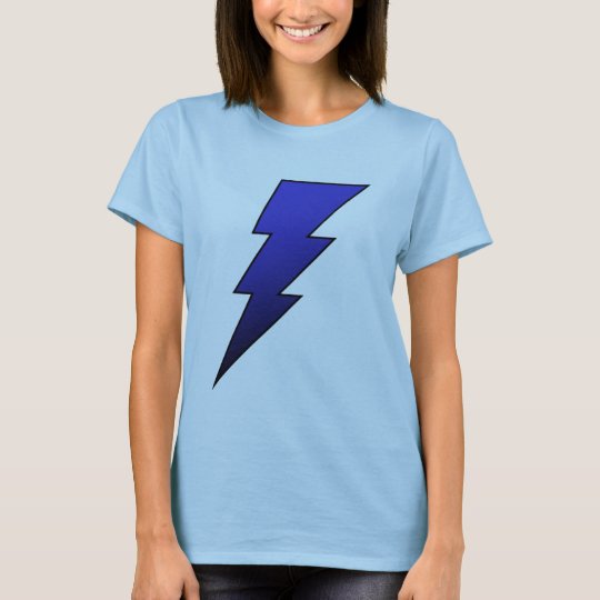 暗藍色の稲妻の女性tシャツ Tシャツ Zazzle Co Jp