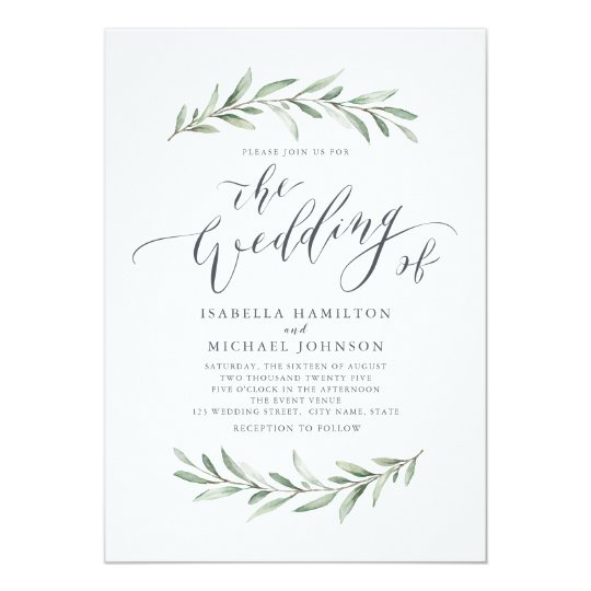 書シンプル道緑結婚地 招待状 Zazzle Co Jp