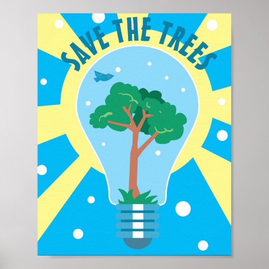 木の光が環境に影響を与える ポスター Zazzle Co Jp