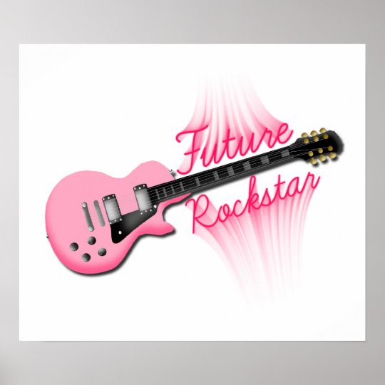 未来のロックスターのピンクのギターポスター ポスター Zazzle Co Jp