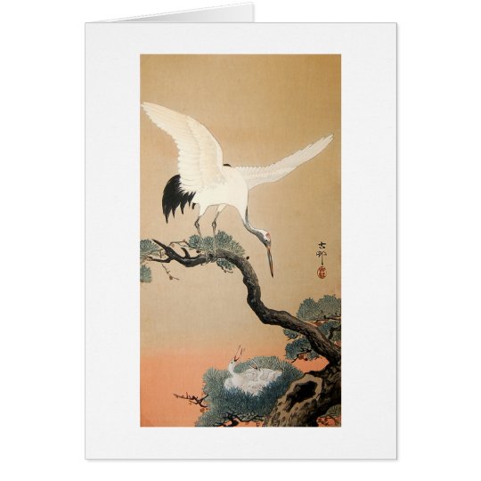 松に鶴 松の木 Koson Ukiyo Eの古邨クレーン Zazzle Co Jp