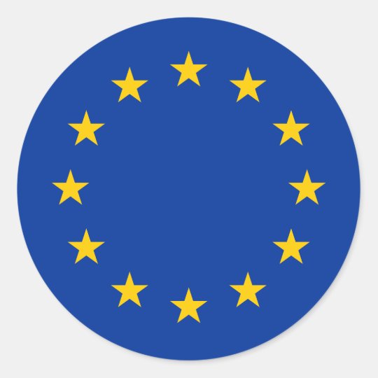 欧州連合の旗の円形のステッカー のeuヨーロッパ ラウンドシール Zazzle Co Jp