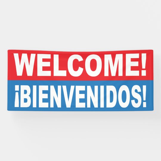 歓迎されたbienvenidosの英語 スペイン語旗 横断幕 Zazzle Co Jp 歓迎されたbienvenidosの英語 スペイン語旗 横断幕 Zazzle Co Jp