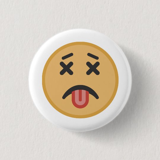 残存物の舌のemojiのおもしろいな死んだ漫画 缶バッジ Zazzle Co Jp