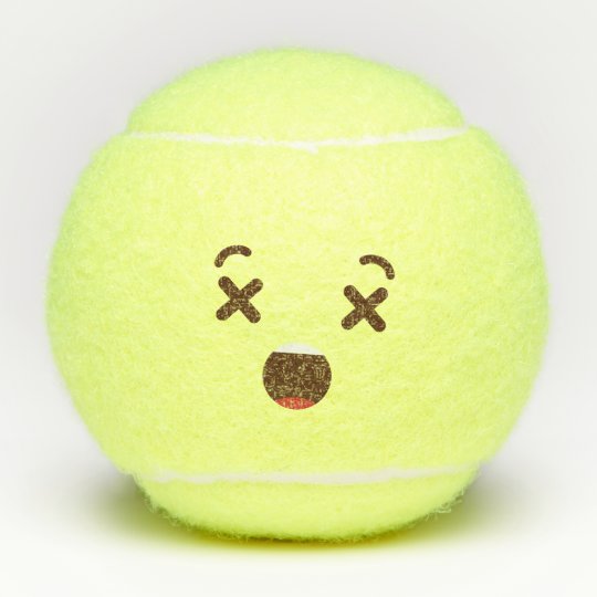 殴るな かわいいキュート絵文字絵文字 テニスボール Zazzle Co Jp