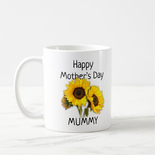 母の日ママイマのひまわり花束 コーヒーマグカップ Zazzle Co Jp