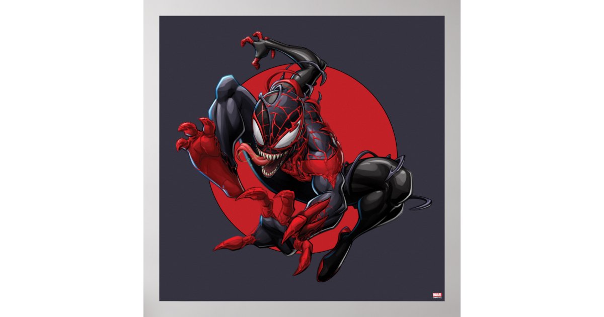 毒化スパイダーマンマイルズモラレス ポスター Zazzle Co Jp