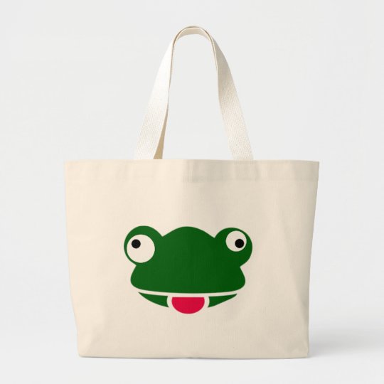 気違いのカエルのデザインの商品 ラージトートバッグ Zazzle Co Jp
