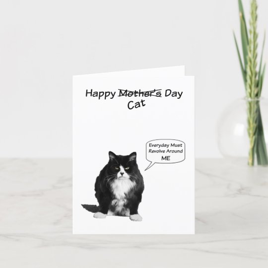 気難しい猫の母の日のメッセージカード カード Zazzle Co Jp