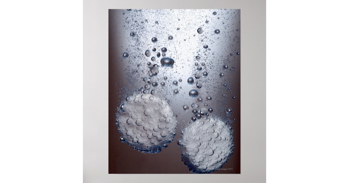水のソーダタブレットの重炭酸塩 ポスター Zazzle Co Jp