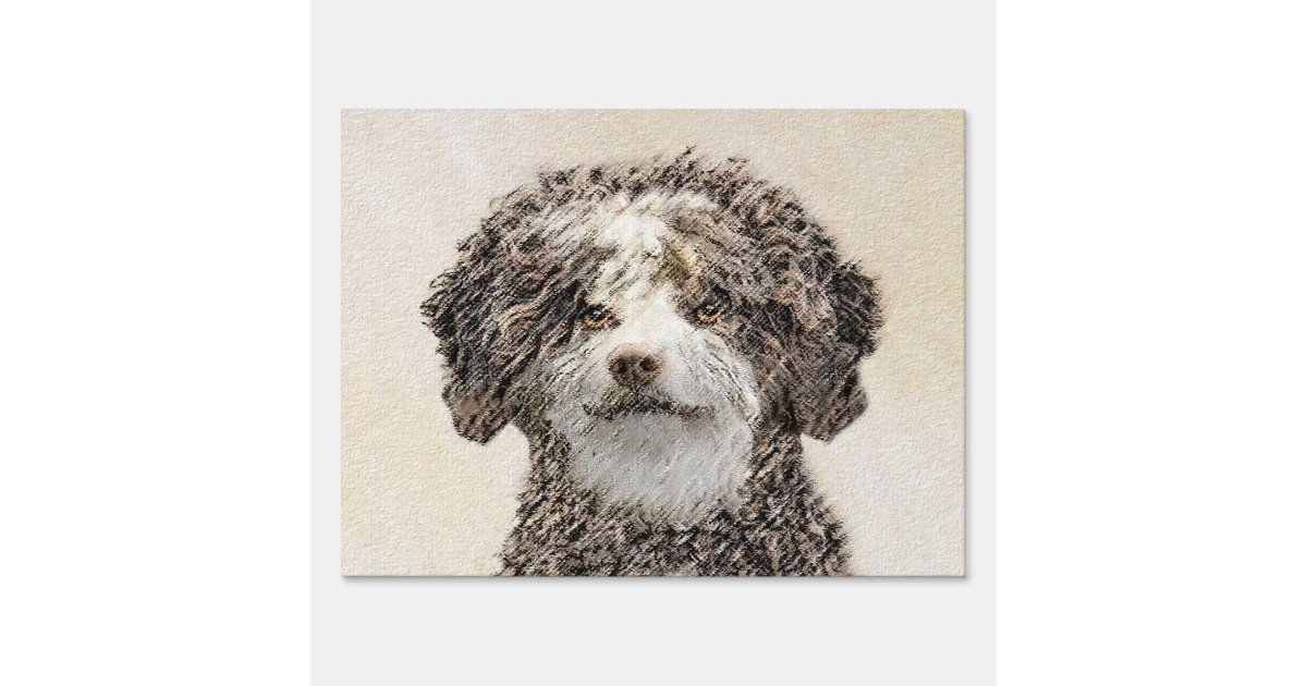 水スペインの犬絵画の可愛いオリジナル アウトドアサイン Zazzle Co Jp 水スペインの犬絵画の可愛いオリジナル アウトドアサイン Zazzle Co Jp